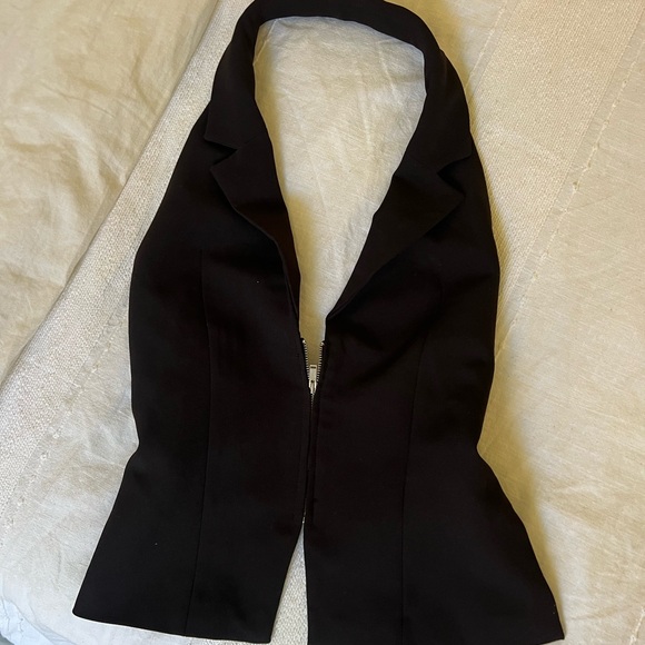 ZARA Black Halter Neck Vest - Picture 1 of 3